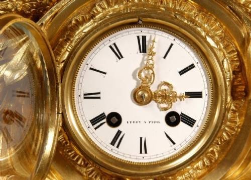 fig 4. Early Ormolu Boudoir Clock by Leroy A Paris.